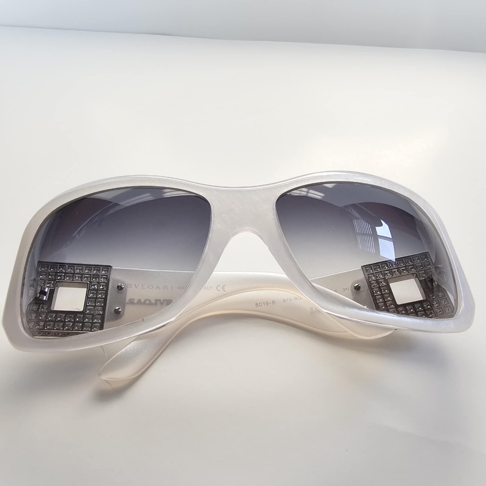 Bvlgari Swarovski Limited Edition silver sunglasses